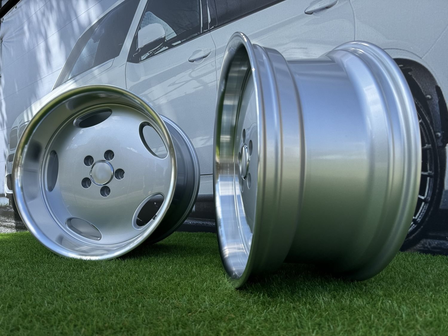 Larzon Style R18X9.5J 5X112 ET35 66.6 Silver with Diamond cut lip for Mercedes - Benz 9