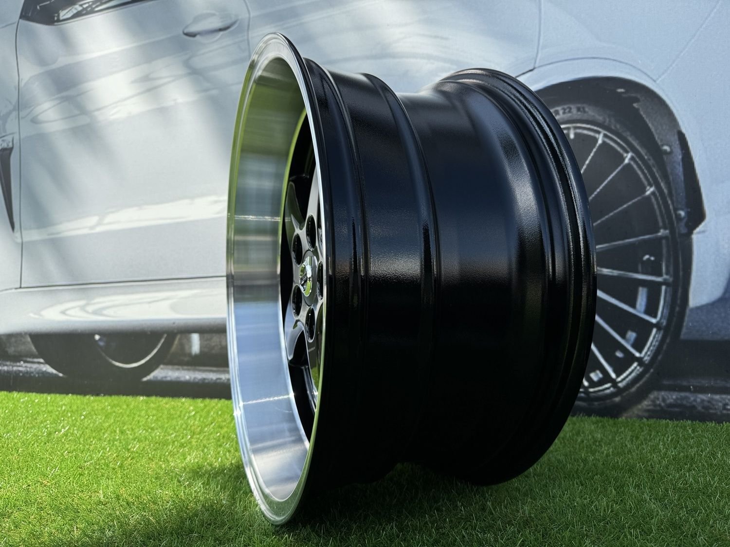 Volvo Ocean MK 18 Style R18X8.5 5X108 ET6 65.1 Black with Diamond Cut lip 6