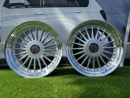 Alpina style with lip 18X10J 4X100/4X108 ET15 73.1 Silver with polished lip for