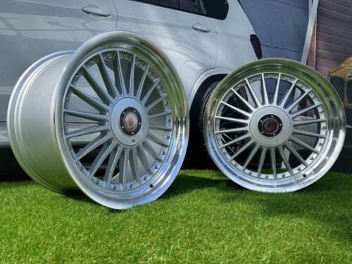 Alpina style with lip 18X10J 4X100/4X108 ET15 73.1 Silver with polished lip for