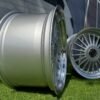 Alpina style with lip 18X10J 4X100/4X108 ET15 73.1 Silver with polished lip for