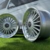 Alpina style with lip 18X10J 4X100/4X108 ET15 73.1 Silver with polished lip for