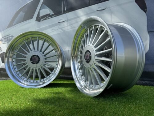 Alpina style with lip 18X10J 4X100/4X108 ET15 73.1 Silver with polished lip for