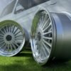 Alpina style with lip 18X10J 4X100/4X108 ET15 73.1 Silver with polished lip for