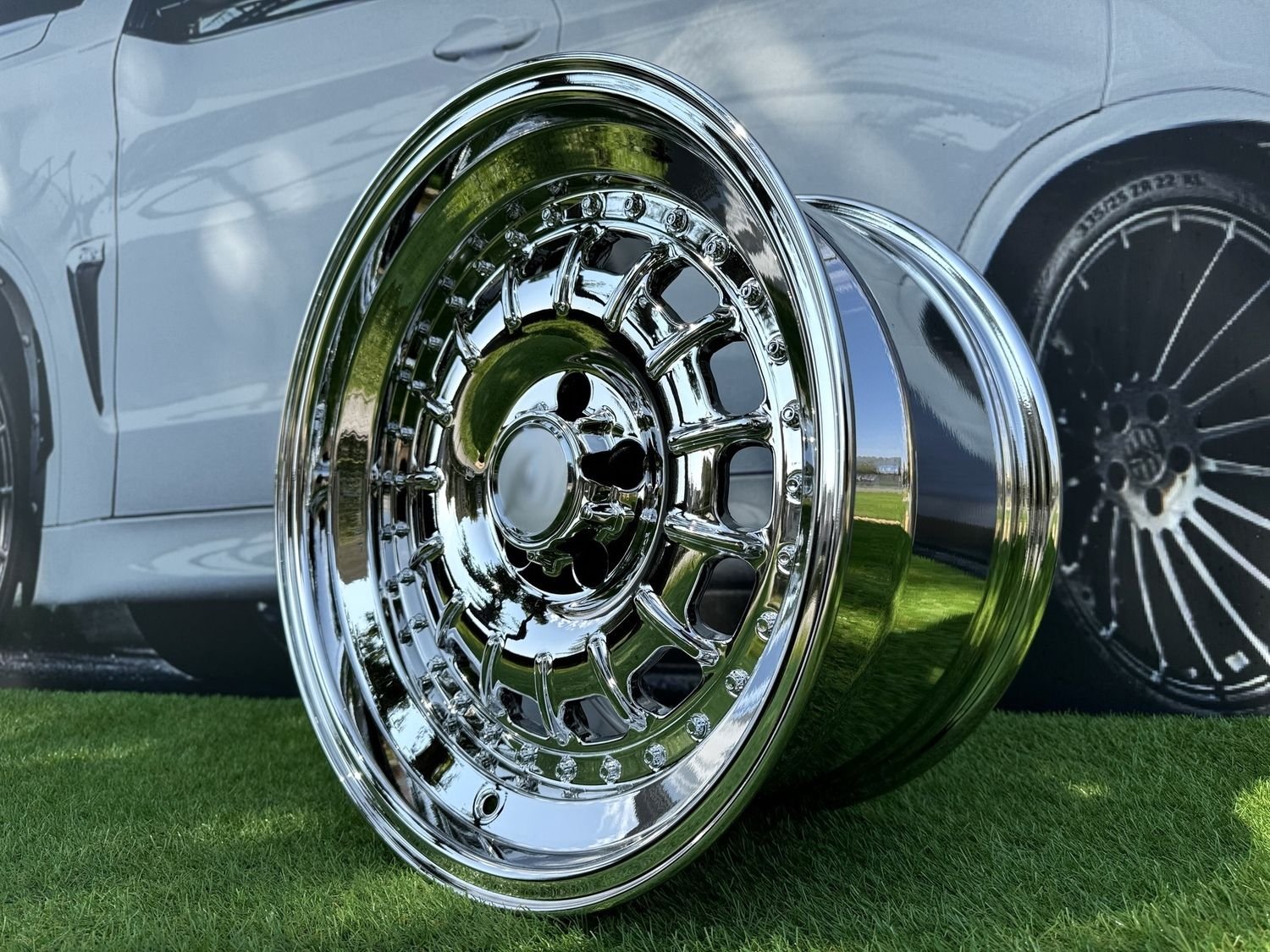Barock Style R17X9.5J 5X112 ET15 66.56 Chrome for old Mercedes 3