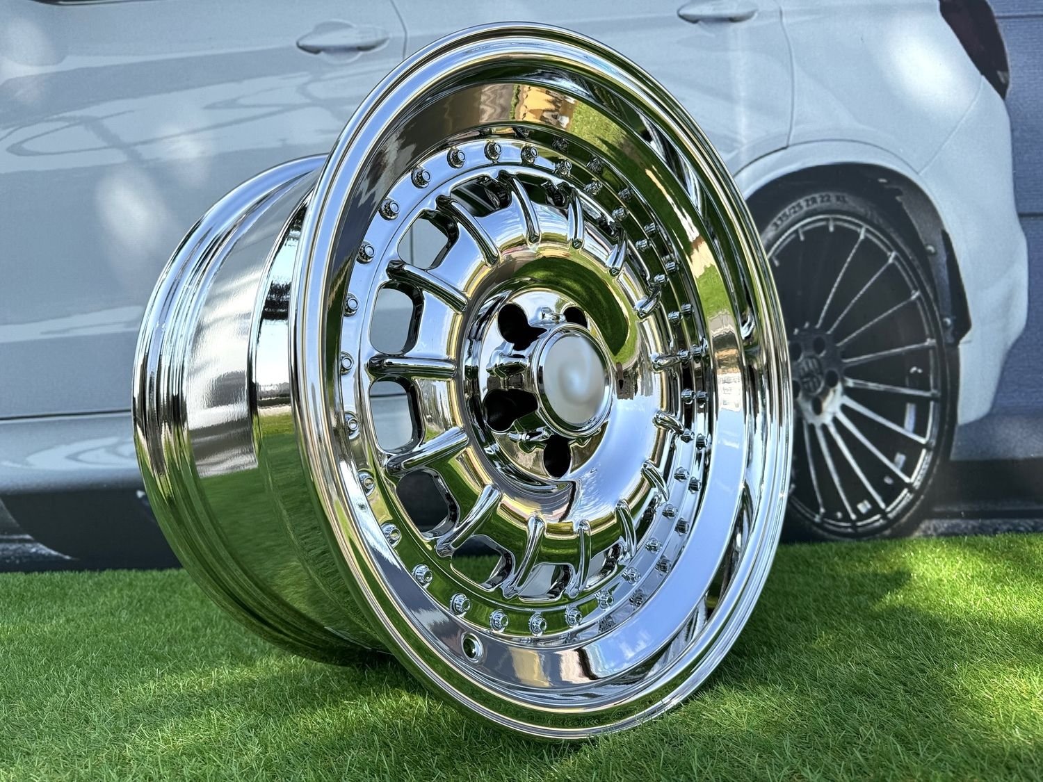 Barock Style R17X8.5J 5X112 ET18 66.56 Chrome for old Mercedes 8