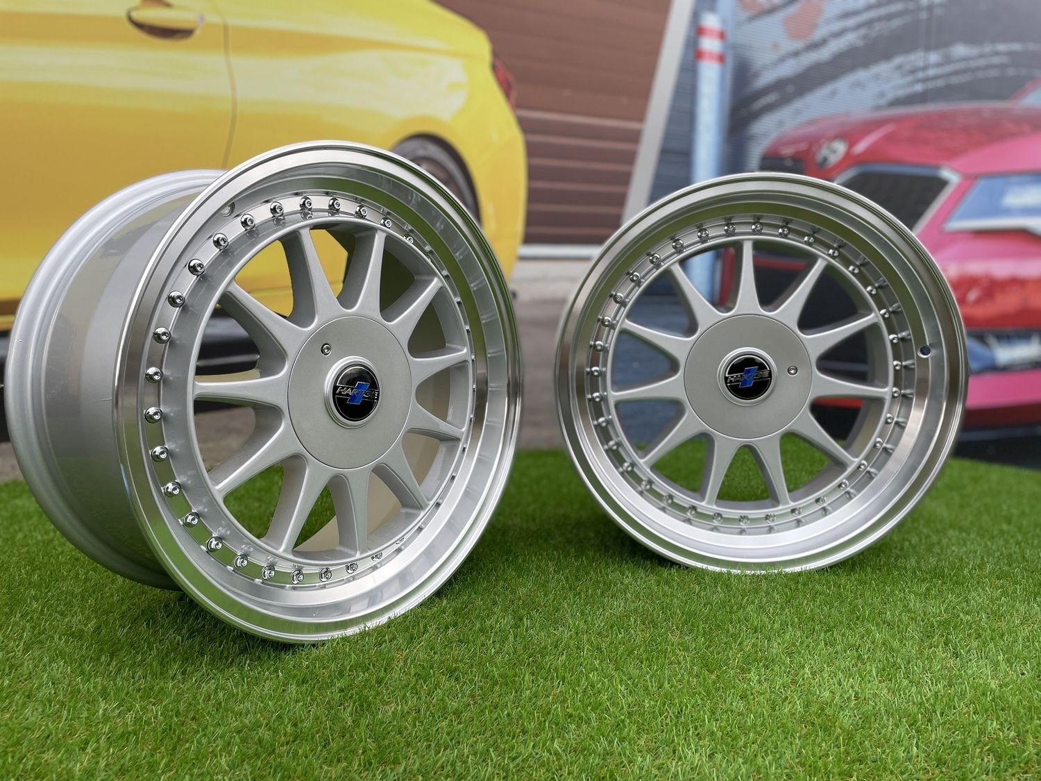 OZ Hartge styling 17X9J 5X100/5X120 ET30 74.1 Silver with Diamond Cut Lip ( VW Beetle/Golf, Audi TT, BMW 3-5-6-8 E46/E90/E39/E60 ) 2