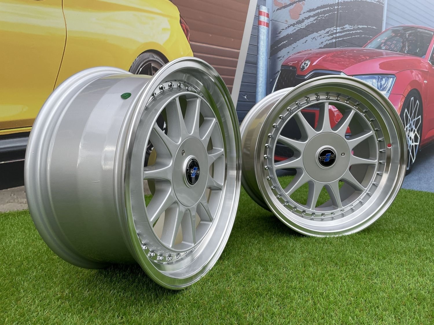 OZ Hartge styling 17X9J 5X100/5X120 ET30 74.1 Silver with Diamond Cut Lip ( VW Beetle/Golf, Audi TT, BMW 3-5-6-8 E46/E90/E39/E60 ) 3