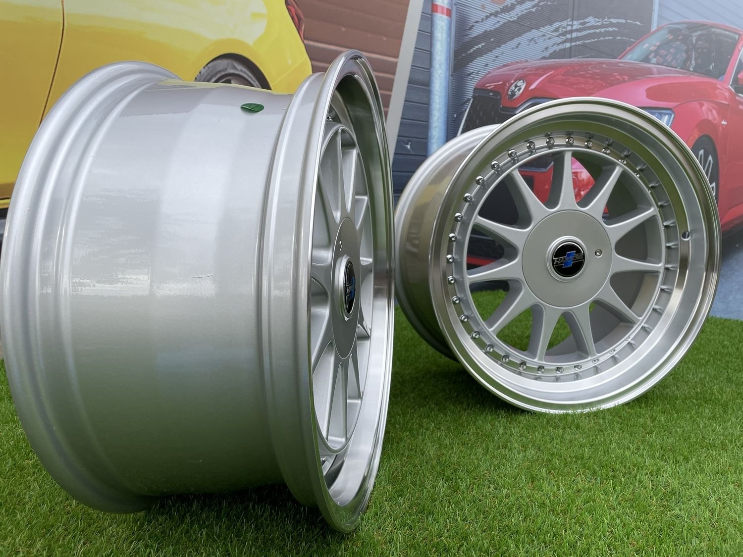 OZ Hartge styling 17X8J 5X100/5X120 ET25 74.1 Silver with Diamond Cut Lip ( VW Beetle/Golf, Audi TT, BMW 3-5-6-8 E46/E90/E39/E60 ) 4