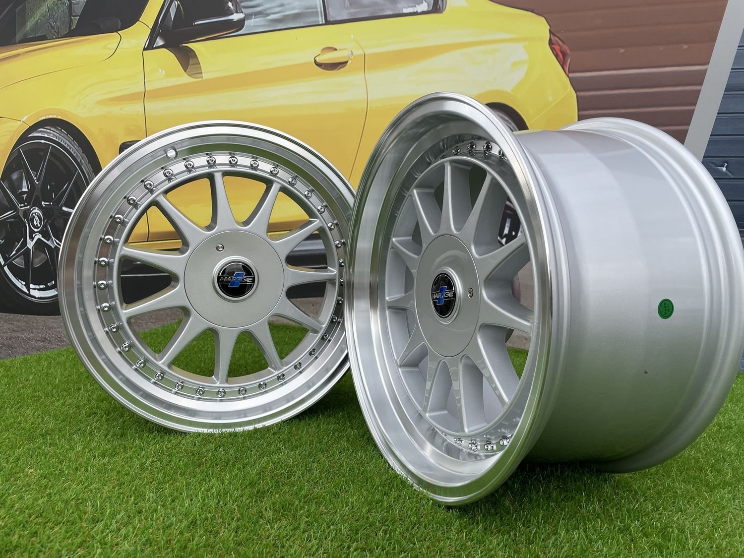 OZ Hartge styling 17X9J 5X100/5X120 ET30 74.1 Silver with Diamond Cut Lip ( VW Beetle/Golf, Audi TT, BMW 3-5-6-8 E46/E90/E39/E60 ) 6