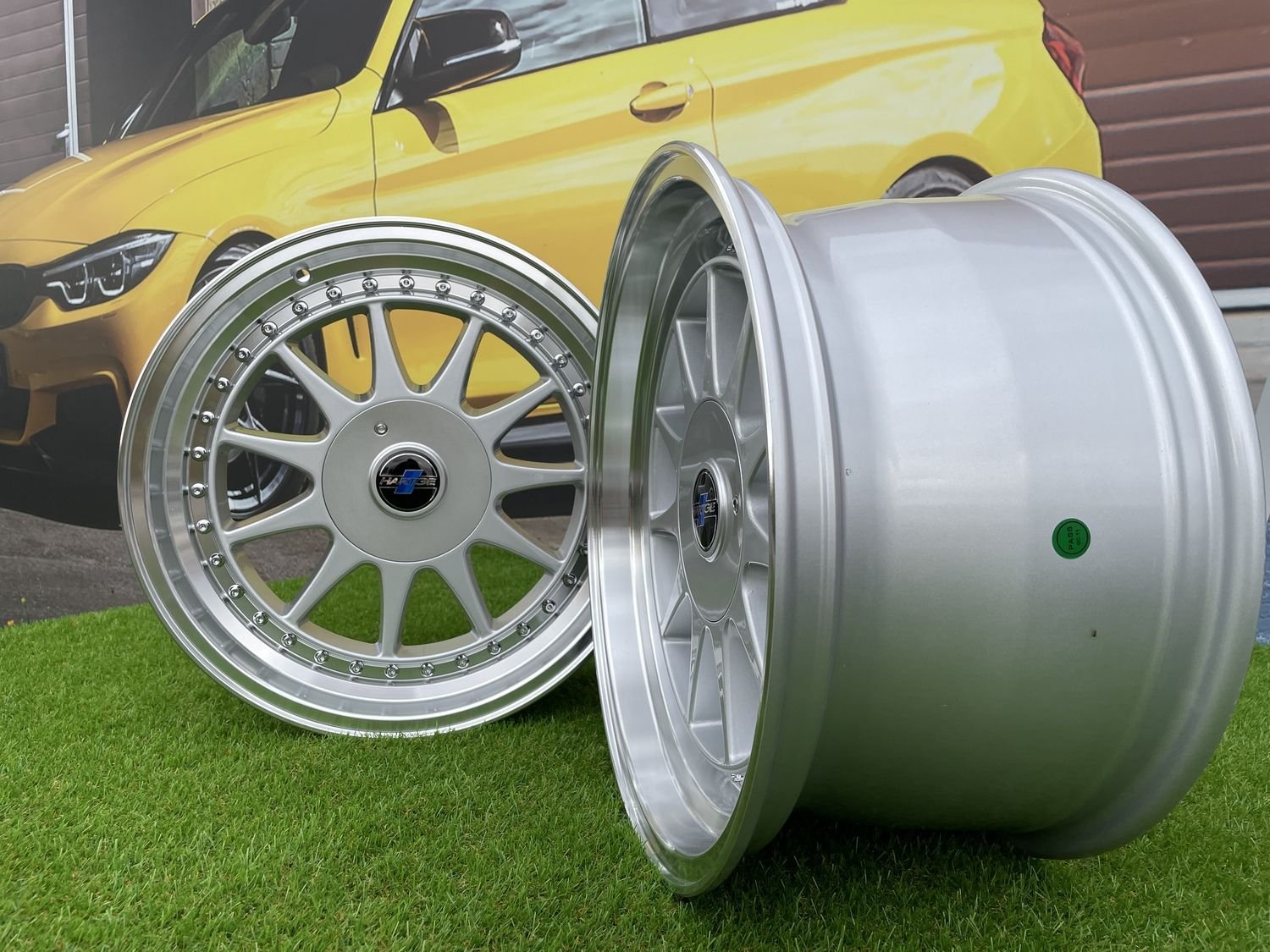 OZ Hartge styling 17X9J 5X100/5X120 ET30 74.1 Silver with Diamond Cut Lip ( VW Beetle/Golf, Audi TT, BMW 3-5-6-8 E46/E90/E39/E60 ) 7