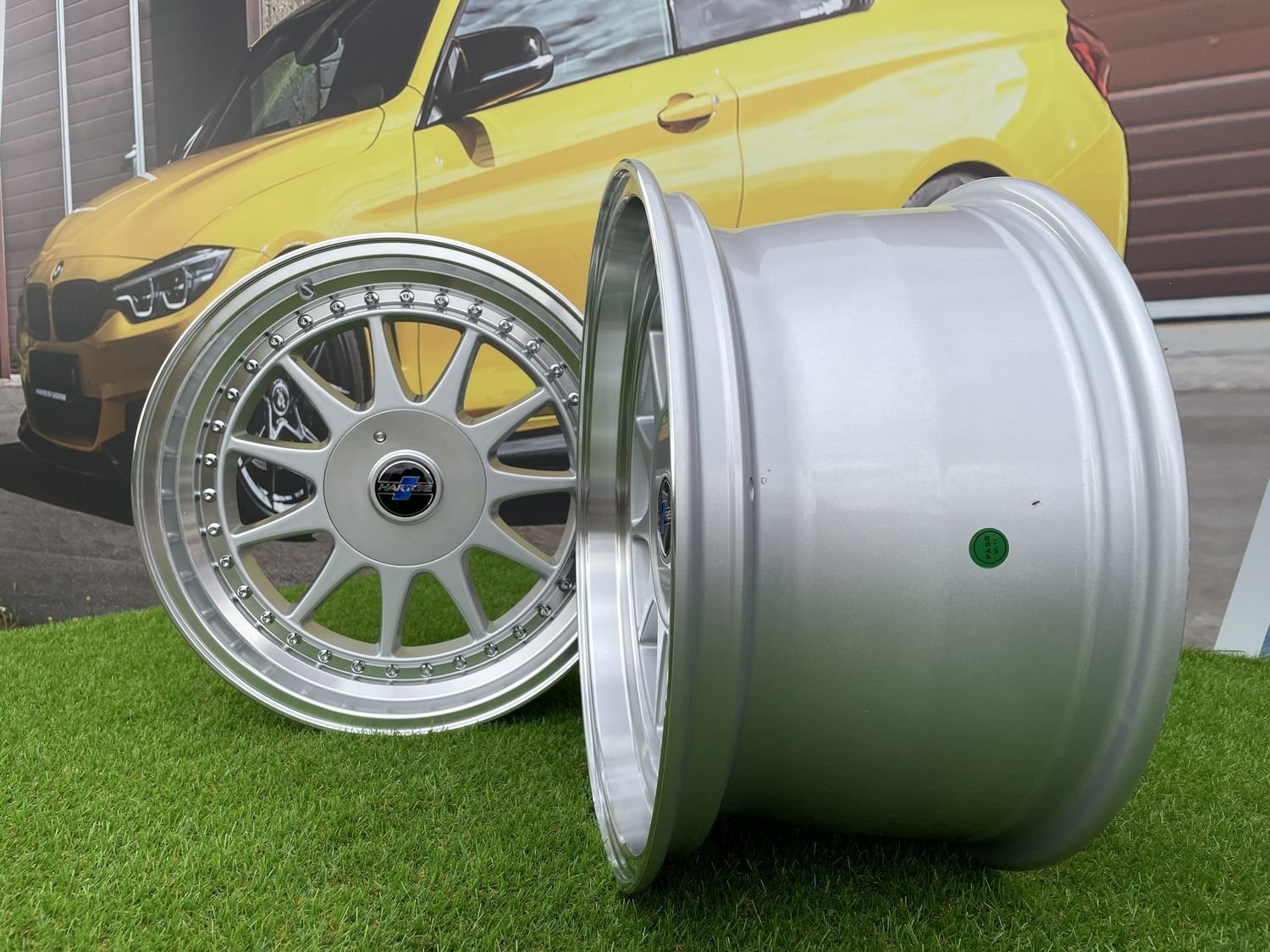 OZ Hartge styling 17X8J 5X100/5X120 ET25 74.1 Silver with Diamond Cut Lip ( VW Beetle/Golf, Audi TT, BMW 3-5-6-8 E46/E90/E39/E60 ) 8