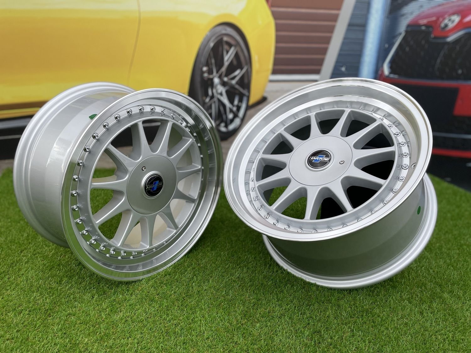 OZ Hartge styling 17X8J 5X100/5X120 ET25 74.1 Silver with Diamond Cut Lip ( VW Beetle/Golf, Audi TT, BMW 3-5-6-8 E46/E90/E39/E60 ) 9