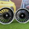 BMW E30 Alpina 3 Series Styling 16X7J 4X100/4X114.3 ET28 73.1 Black with Diamond Cut Lip