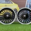 BMW E30 Alpina 3 Series Styling 16X7J 4X100/4X114.3 ET28 73.1 Black with Diamond Cut Lip