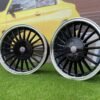 BMW E30 Alpina 3 Series Styling 16X7J 4X100/4X114.3 ET28 73.1 Black with Diamond Cut Lip