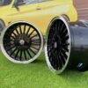 BMW E30 Alpina 3 Series Styling 16X7J 4X100/4X114.3 ET28 73.1 Black with Diamond Cut Lip