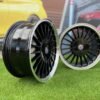 BMW E30 Alpina 3 Series Styling 16X7J 4X100/4X114.3 ET28 73.1 Black with Diamond Cut Lip