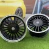 BMW E30 Alpina 3 Series Styling 16X7J 4X100/4X114.3 ET28 73.1 Black with Diamond Cut Lip