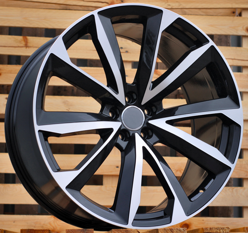 RACINGLINE R22x10 5X112 ET 26 66.5 B5815 Black Polished+Powder Coating (MBPC) For AUD (K2+P) (New Q7)