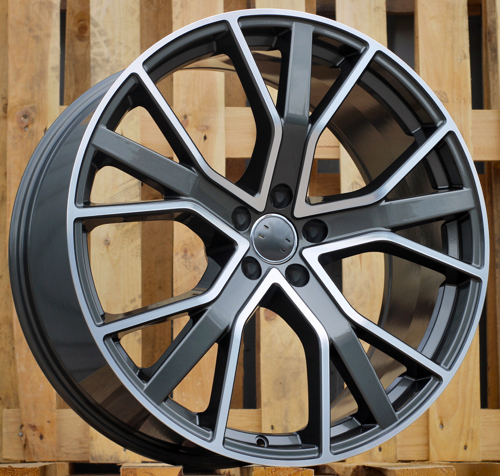 RACINGLINE R18x8 5X112 ET 39 66.5 B5131 (FBX133) Grey Polished Half Matt (MGHM) For AUD (Z5) (HYBRID FORGED)