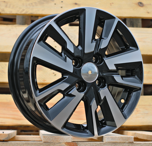 RACINGLINE R14x5.5 4X100 ET 45 60.1 B1809 Black Polished (MB) For RACIN (Z3)