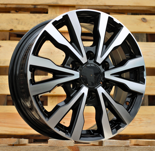 RACINGLINE R16x6.5 6X130 ET 54 84.1 B3025 Black Polished (MB) For MER (Z2) (max 1400kg)HYBRID FORGED)