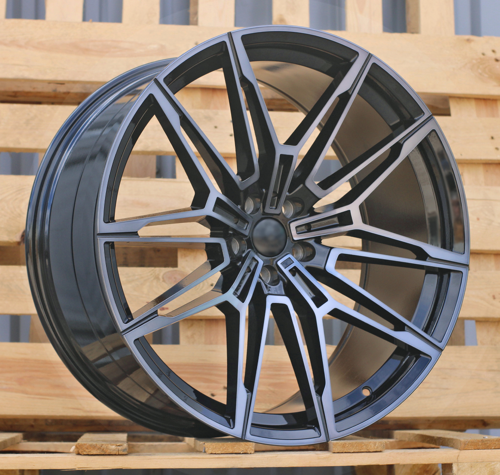RACINGLINE R21x8.5 5X112 ET 26 66.6 I0294 Black+Tinted Face (BLTF) For  (P1) (Rear+Front)