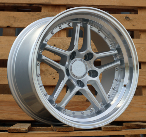 RACINGLINE R17x8.5 5X120 ET 20 74.1 A5863 Silver+Polished Lip (SP) For  (P) (Rear+Front)