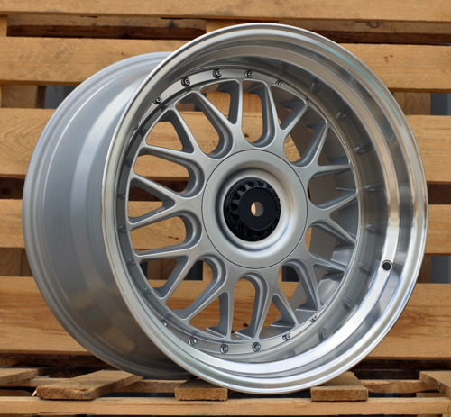RACINGLINE R18x9.5 5X120 ET 30 74.1 XE244 Silver+Polished Lip (SP) For  (P1) (BBS Style Front+Rear)