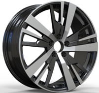 RACINGLINE R18x7.5 5X108 ET 49 65.1 YF0448 Black Polished (MB) For PEUG (P1) (HYBRID FORGED)