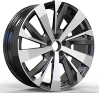 RACINGLINE R19x7.5 5X108 ET 42 65.1 YF0449 Black Polished (MB) For PEUG (P1) (HYBRID FORGED)