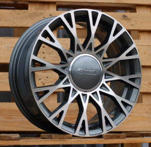 RACINGLINE R16x6.5 4X98 ET 35 58.1 Y1283 Grey Polished (MG) For FIAT (Z3) (NEW Model 500)