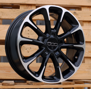 RACINGLINE R17x7 5X110 ET 40 65.1 Y1281 Black Polished (MB) For FIAT (Z4) (NEW Model 500)