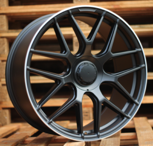 RACINGLINE R22x10 5X112 ET 46 66.6 B5318 (3S5318) Black Half Matt+Polished Lip (BLHMPL) For MER (P) (HYBRID FORGED Rear+Front)
