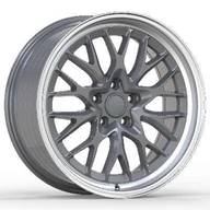 RACINGLINE R18x8 5X120 ET 20 74.1 A1408 Gun Metal+Polished Lip (GMPL) For RACIN (P) (HRE Performance Style (Front+Rear)