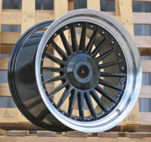 RACINGLINE R18x10 5X120 ET 15 74.1 B1803 Black+Polished Lip (BLPL) For  (Z6) (ALPINA Style Rear+Front)