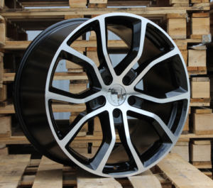 RACINGLINE R21x11 5X130 ET 58 71.6 B5362 Black Polished (MB) For PORCH (K4) (Rear+Front)