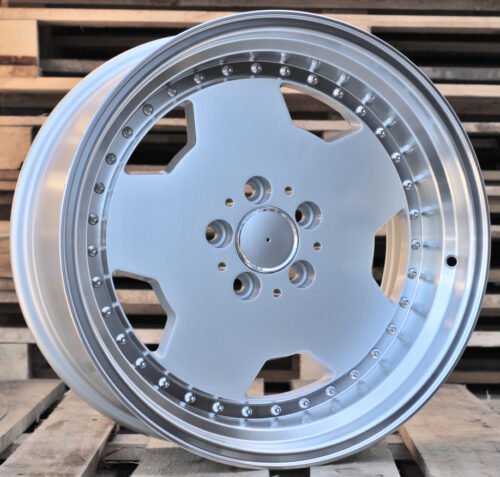 RACINGLINE R18x8 5X112 ET 35 66.6 B5852 Silver+Polished Lip (SP) For MER (K4+P) (MONOBLOCK Style Rear+Front)