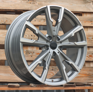 RACINGLINE R19x8 5X112 ET 46 66.6 YF5710 Grey Polished (MG) For  (Z6) (HYBRID FORGED (X1; iX1; X2; iX2; Series 1(F40) 2(F44)