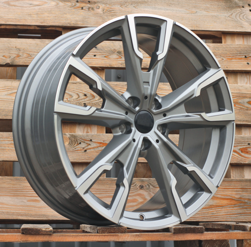 RACINGLINE R19x8 5X112 ET 46 66.6 YF5710 Grey Polished (MG) For  (Z6) (HYBRID FORGED (X1; iX1; X2; iX2; Series 1(F40) 2(F44)