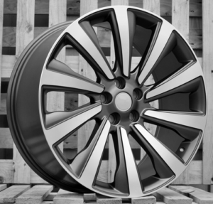 RACINGLINE R24x10 5X120 ET 40 72.6 B1756 (H947D) Black Polished (MB) For LAND (K7) (HYBRID FORGED)