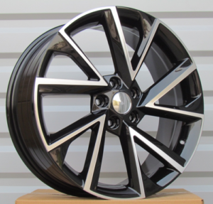 RACINGLINE R17x7 5X100 ET 40 57.1 FE181 (BK5804) Black Polished (MB) For SKODA (R)