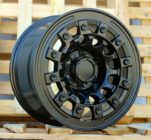 RACINGLINE R17x9 6X139.7 ET 0 110.1 JT258 Black Matt (BM) For 4X4 (K3) (MB+Matt Rivets)