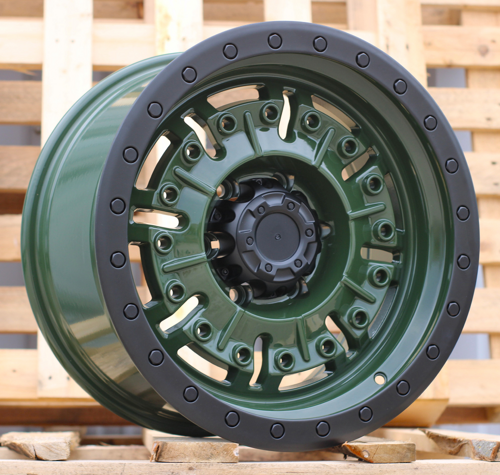 RACINGLINE R17x9 6X139.7 ET 0 110.1 JT250 Olive Green+Black Lip (OGBLP) For 4X4 (K3)