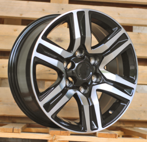 RACINGLINE R17x7.5 6X139.7 ET 25 106.1 H718F Black Polished (MB) For TOYOT (K7) (HYBRID FORGED)