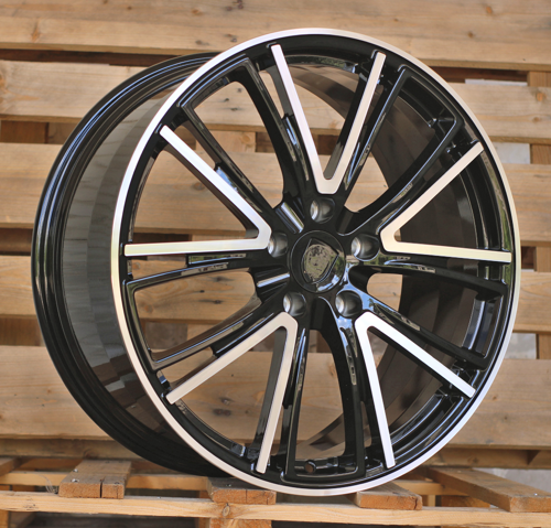 RACINGLINE R21x9.5 5X130 ET 61 71.6 CQRGW1058 (FB0618J) Black Polished (MB) For PORCH (K7) (FORGED (Rear+Front)