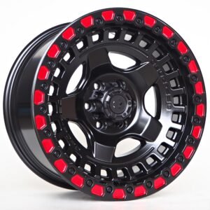 Performance Wheels OF3 (4x4) 9X17 6X139,7 ET0 110,1 Matt Black + Red Line