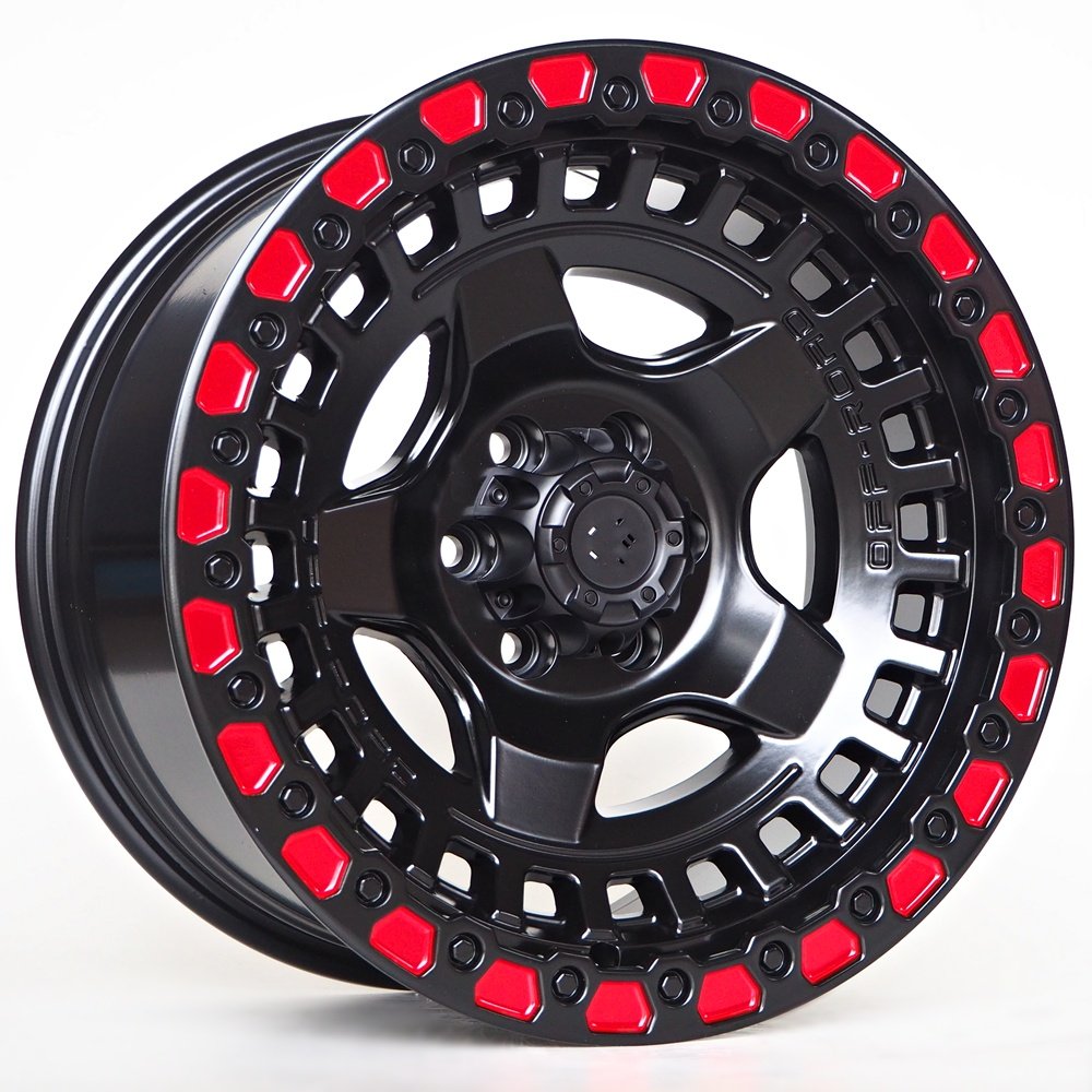 Performance Wheels OF3 (4x4) 9X17 6X114,3 ET10 66,1 Matt Black + Red Line