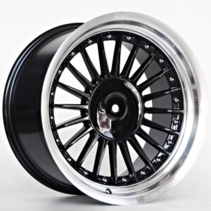 Performance Wheels Steel 8X17 5X120 ET20 74,1 Black Machined Lip Chrome Rivets